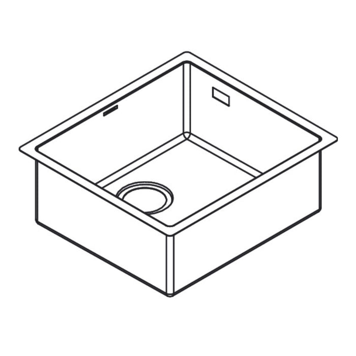 Hansgrohe S71 S719-U450 Undermount Sink 450 - Stainless Steel - Unbeatable Bathrooms