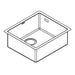 Hansgrohe S71 S719-U450 Undermount Sink 450 - Stainless Steel - Unbeatable Bathrooms