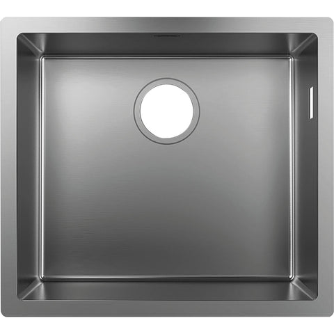 Hansgrohe S71 S719-U500 Undermount Sink 500 - Stainless Steel - Unbeatable Bathrooms