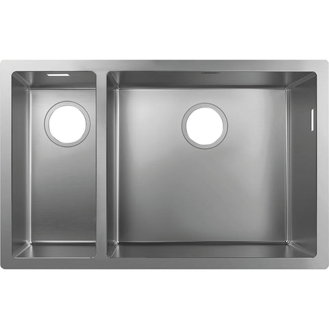 Hansgrohe S71 S719-U655 Undermount Sink 180/450 - Stainless Steel - Unbeatable Bathrooms