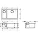 Hansgrohe S71 S719-U655 Undermount Sink 180/450 - Stainless Steel - Unbeatable Bathrooms
