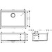 Hansgrohe S71 S719-U660 Undermount Sink 660 - Stainless Steel - Unbeatable Bathrooms