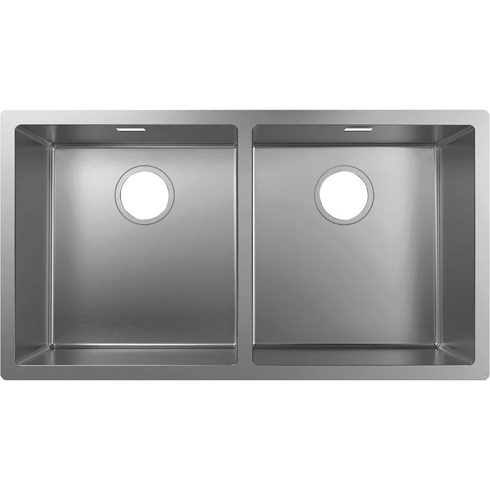 Hansgrohe S71 S719-U765 Undermount Sink 370/370 - Stainless Steel - Unbeatable Bathrooms