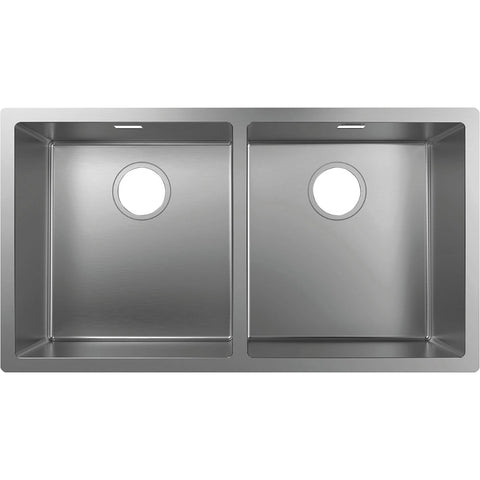 Hansgrohe S71 S719-U765 Undermount Sink 370/370 - Stainless Steel - Unbeatable Bathrooms