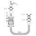 Hansgrohe Shower Holder Rim-Mounted &frac12; Inches - Chrome - Unbeatable Bathrooms