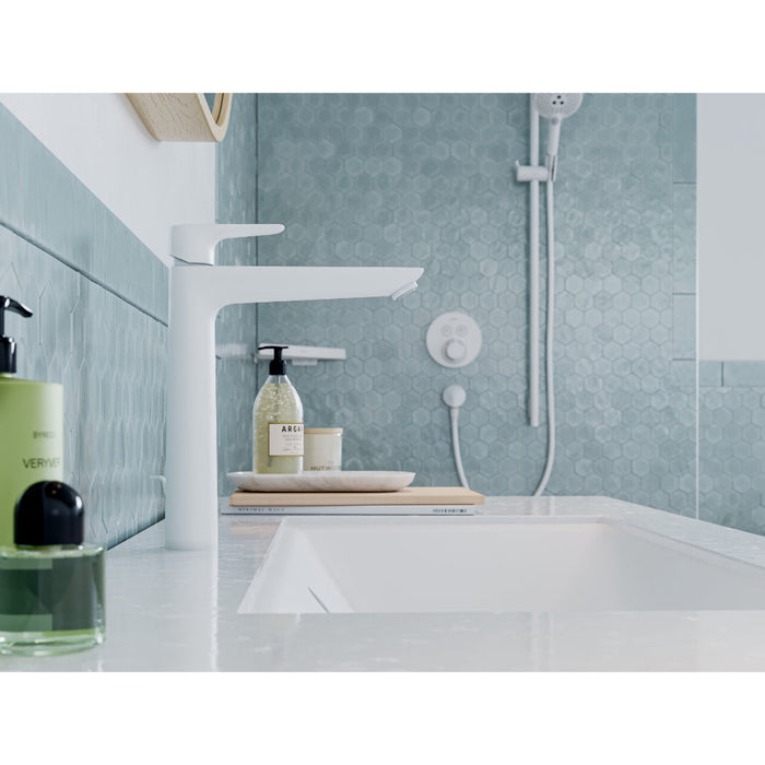 Hansgrohe Talis E Single Lever Basin Mixer 240 with Pop-Up Waste - Unbeatable Bathrooms