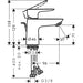 Hansgrohe Talis E Single Lever Basin Mixer 80 with Pop-Up Waste - Chrome - Unbeatable Bathrooms