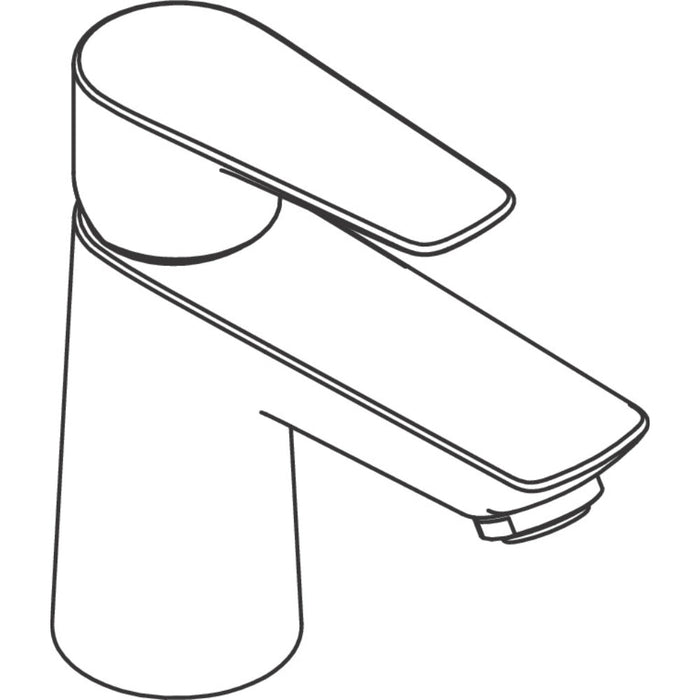 Hansgrohe Talis E Single Lever Basin Mixer 80 with Push-Open Waste - Chrome - Unbeatable Bathrooms