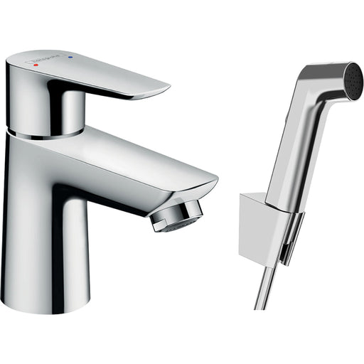 Hansgrohe Talis E Single Lever Basin Mixer with Bidet Spray and Shower Hose 160 cm - Chrome - Unbeatable Bathrooms