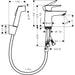 Hansgrohe Talis E Single Lever Basin Mixer with Bidet Spray and Shower Hose 160 cm - Chrome - Unbeatable Bathrooms