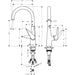 Hansgrohe Talis M51 Single Lever Kitchen Mixer 260 For Vented Hot Water Cylinders, Single Spray Mode - Chrome - Unbeatable Bathrooms