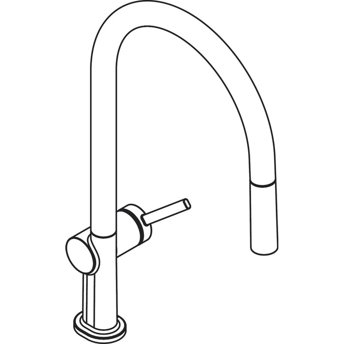 Hansgrohe Talis M54 Single Lever Kitchen Mixer 210 Ecosmart with Pull-Out Spray, 2 Spray Modes - Unbeatable Bathrooms