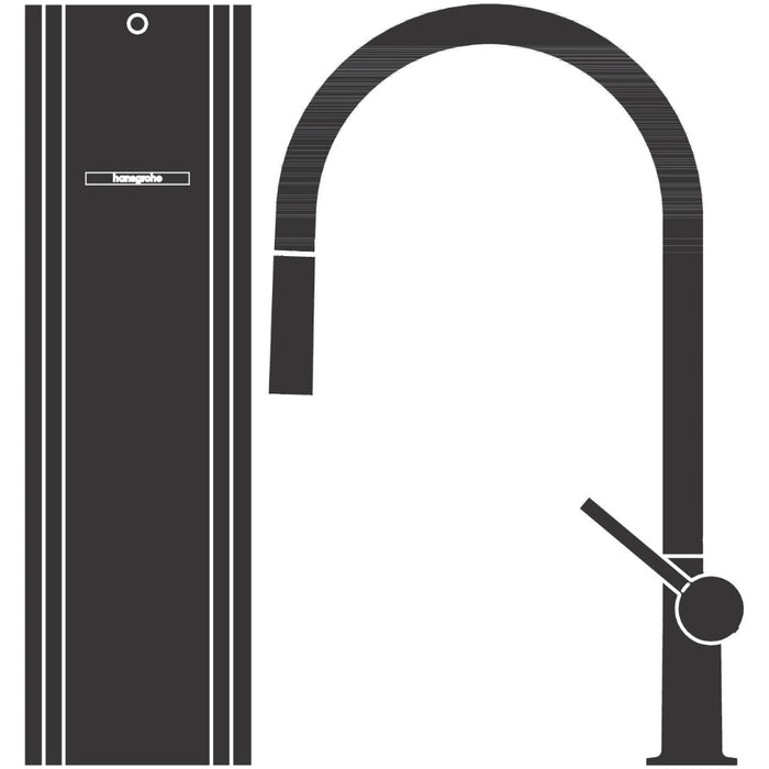 Hansgrohe Talis M54 Single Lever Kitchen Mixer 210 with Pull-Out Spout and Sbox, Single Spray Mode - Unbeatable Bathrooms