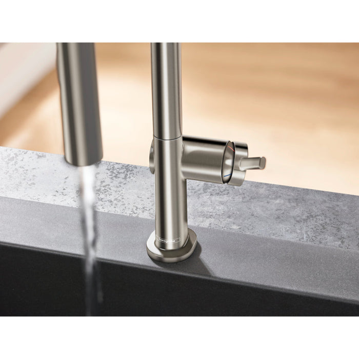 Hansgrohe Talis M54 Single Lever Kitchen Mixer 210 with Pull-Out Spray and Sbox, 2 Spray Modes - Unbeatable Bathrooms