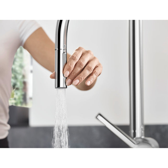 Hansgrohe Talis M54 Single Lever Kitchen Mixer 210 with Pull-Out Spray, 2 Spray Modes - Unbeatable Bathrooms