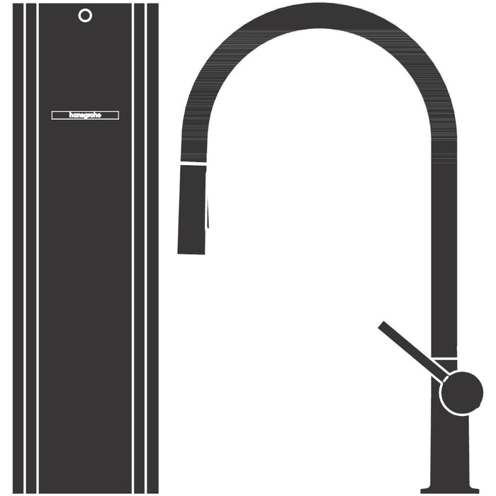 Hansgrohe Talis M54 Single Lever Kitchen Mixer 210 with Pull-Out Spray and Sbox, 2 Spray Modes - Unbeatable Bathrooms