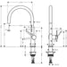 Hansgrohe Talis M54 Single Lever Kitchen Mixer 220 Ecosmart, Single Spray Mode - Unbeatable Bathrooms