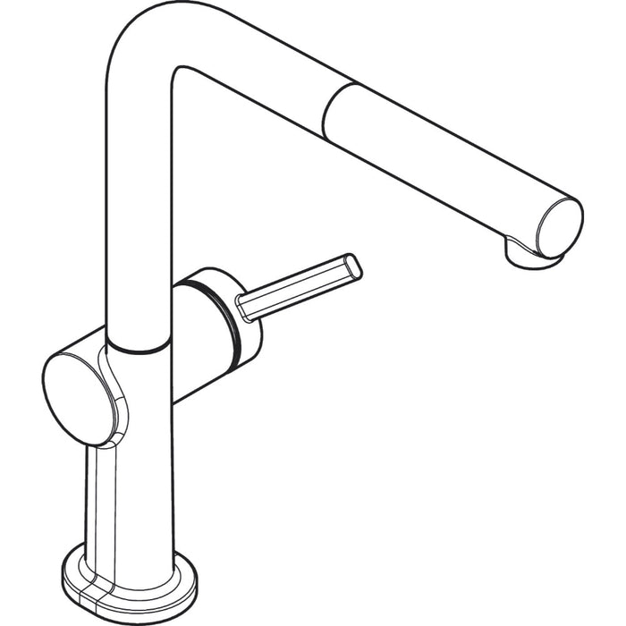 Hansgrohe Talis M54 Single Lever Kitchen Mixer 270 Ecosmart with Pull-Out Spout, Single Spray Mode - Unbeatable Bathrooms