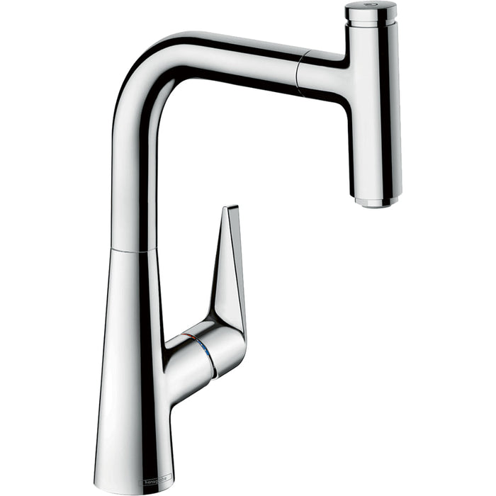 Hansgrohe Talis Select M51 Single Lever Kitchen Mixer 220 with Pull-Out Spout, Single Spray Mode - Unbeatable Bathrooms
