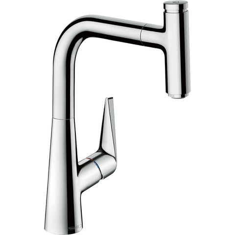 Hansgrohe Talis Select M51 Single Lever Kitchen Mixer 220 with Pull-Out Spout, Single Spray Mode - Unbeatable Bathrooms