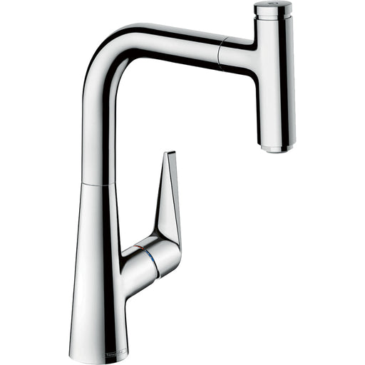 Hansgrohe Talis Select M51 Single Lever Kitchen Mixer 220 with Pull-Out Spout, Single Spray Mode - Unbeatable Bathrooms