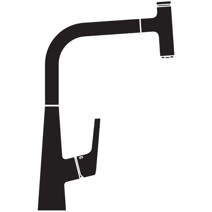 Hansgrohe Talis Select M51 Single Lever Kitchen Mixer 300 with Pull-Out Spout, Single Spray Mode - Unbeatable Bathrooms