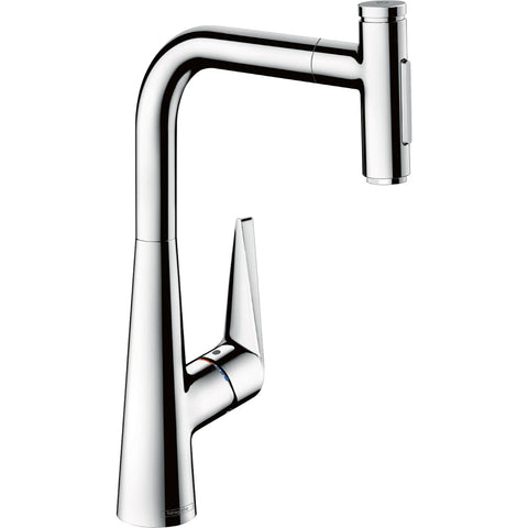 Hansgrohe Talis Select M51 Single Lever Kitchen Mixer 300 with Pull-Out Spray and Sbox, 2 Spray Modes - Unbeatable Bathrooms