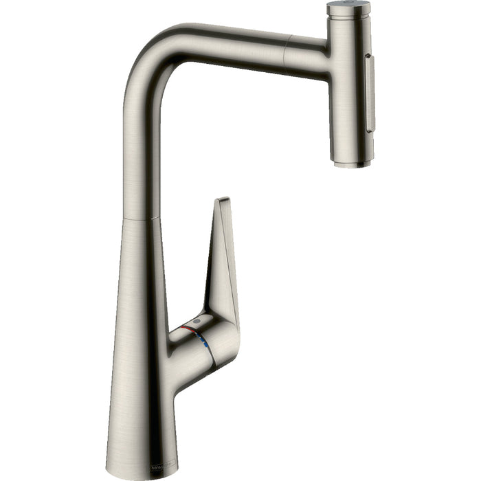 Hansgrohe Talis Select M51 Single Lever Kitchen Mixer 300 with Pull-Out Spray and Sbox, 2 Spray Modes - Unbeatable Bathrooms