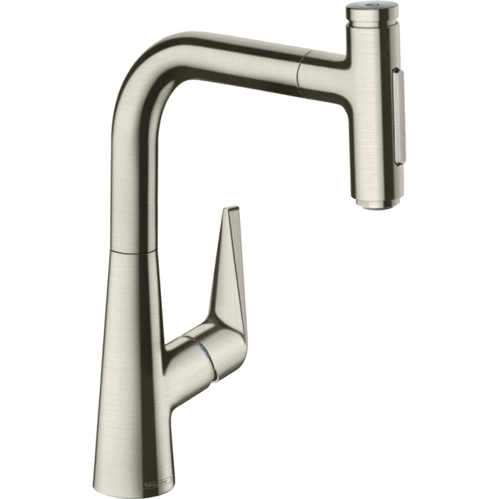 Hansgrohe Talis Select M51 Single Lever Kitchen Mixer with Pull-Out Spray - 72824000 - Unbeatable Bathrooms