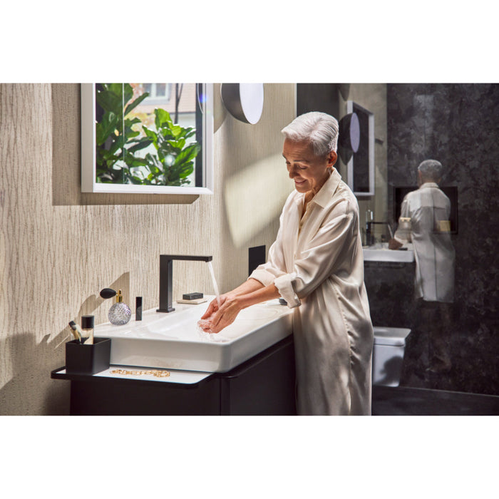 Hansgrohe Xarita E Mirror with Led Lights 800/50 Ir Sensor - Matt White - Unbeatable Bathrooms