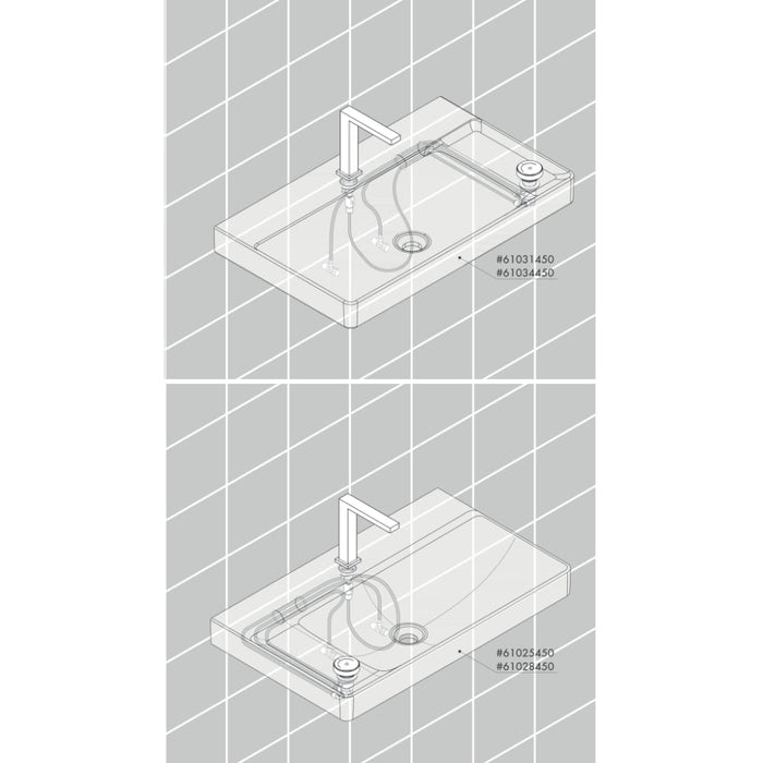 Hansgrohe Tecturis E 2-Hole Basin Mixer 150 Coolstart Ecosmart+ with Waste Set - Unbeatable Bathrooms