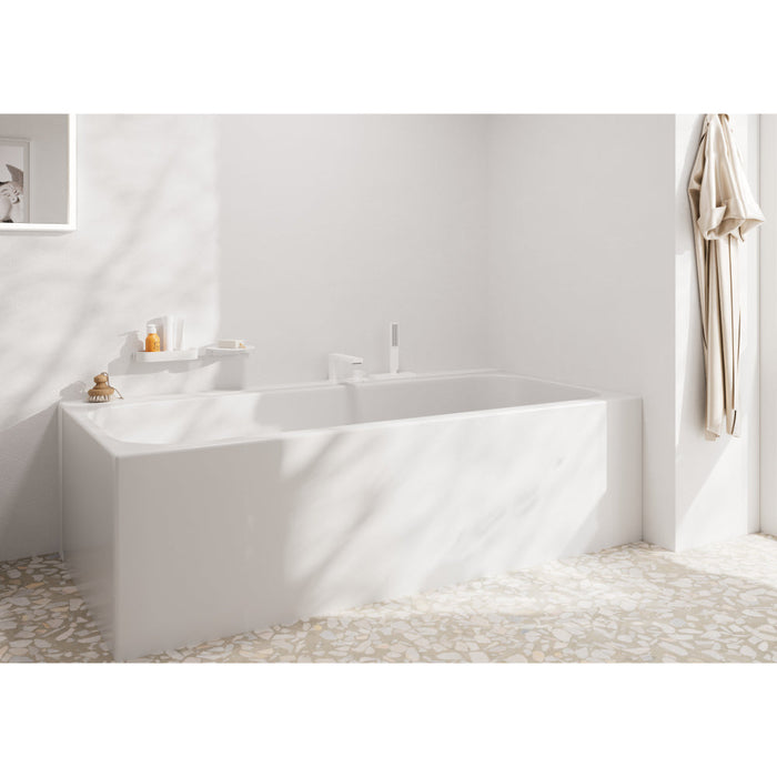 Hansgrohe Tecturis E 3-Hole Rim Mounted Single Lever Bath Mixer with Sbox - Unbeatable Bathrooms