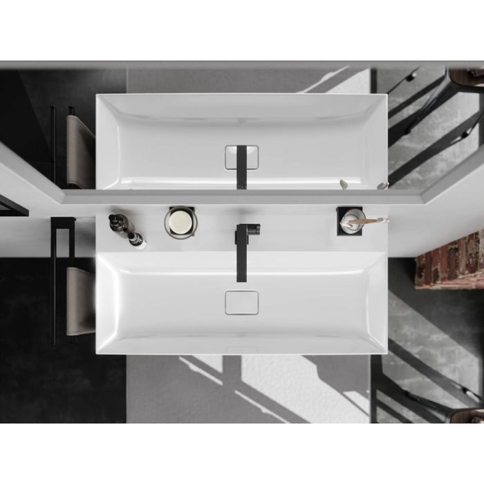 Hansgrohe Xarita E Mirror with Led Lights 1000/50 Capacitive Touch Sensor - Matt White - Unbeatable Bathrooms
