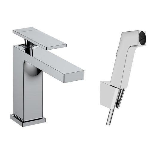 Hansgrohe Tecturis E Single Lever Basin Mixer 110 with Bidette Hand Shower and Shower Hose 160 cm - Unbeatable Bathrooms