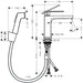 Hansgrohe Tecturis E Single Lever Basin Mixer 110 with Bidette Hand Shower and Shower Hose 160 cm - Unbeatable Bathrooms