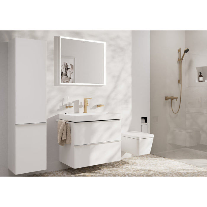 Hansgrohe Tecturis E Single Lever Basin Mixer 210 Fine Coolstart Ecosmart+ with Swivel Spout and Push-Open Waste Set - Unbeatable Bathrooms