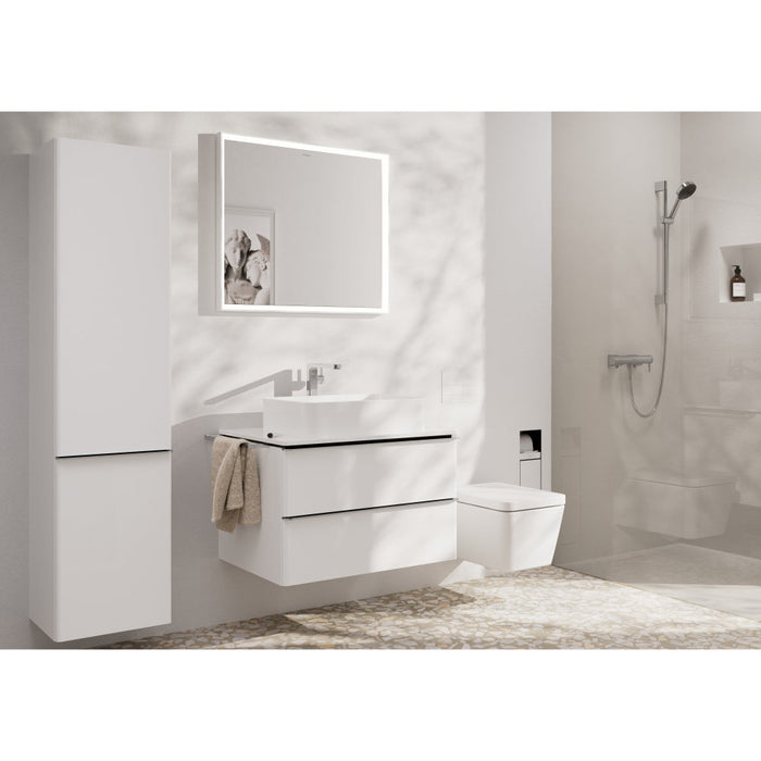 Hansgrohe Tecturis E Single Lever Basin Mixer 240 Fine Coolstart Ecosmart+ For Wash Bowls with Push-Open Waste Set - Unbeatable Bathrooms