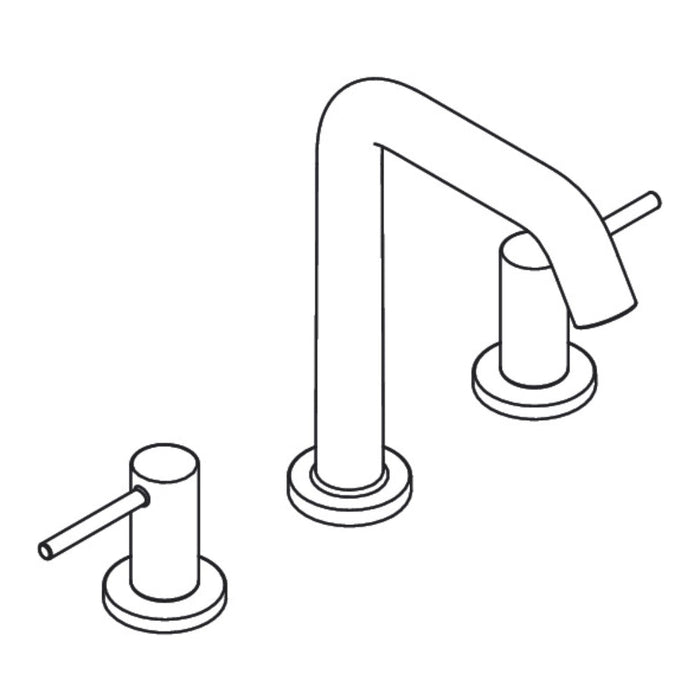 Hansgrohe Tecturis S 3-Hole Basin Mixer 150 Ecosmart+ with Push-Open Waste Set - Unbeatable Bathrooms