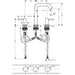 Hansgrohe Tecturis S 3-Hole Basin Mixer 150 Ecosmart+ with Push-Open Waste Set - Unbeatable Bathrooms