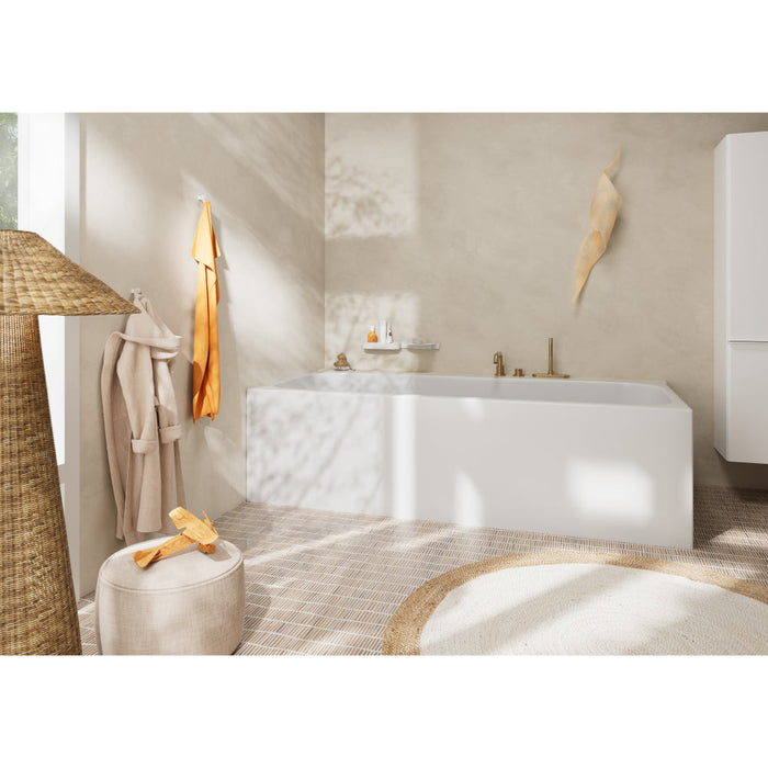 Hansgrohe Tecturis S 3-Hole Rim Mounted Single Lever Bath Mixer with Sbox - Unbeatable Bathrooms
