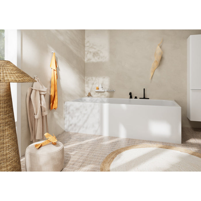 Hansgrohe Tecturis S 3-Hole Rim Mounted Single Lever Bath Mixer with Sbox - Unbeatable Bathrooms
