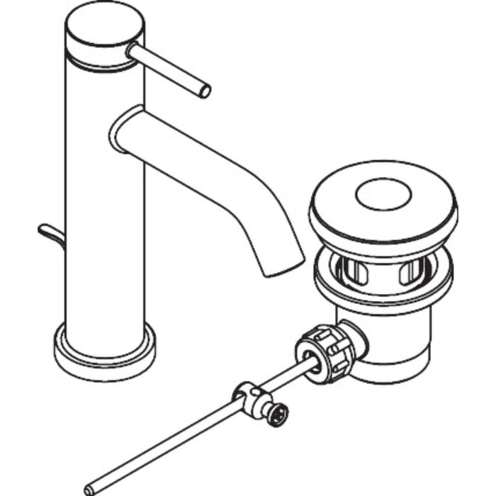 Hansgrohe Tecturis S Single Lever Basin Mixer 110 Coolstart Ecosmart+ with Pop-Up Waste Set - Unbeatable Bathrooms