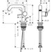 Hansgrohe Tecturis S Single Lever Basin Mixer 110 Fine Coolstart Ecosmart+ with Pop Up-Waste Set - Unbeatable Bathrooms