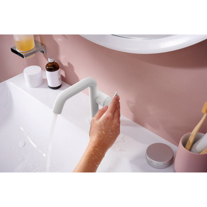 Hansgrohe Tecturis S Single Lever Basin Mixer 110 Fine Coolstart Ecosmart+ Without Waste Set - Unbeatable Bathrooms