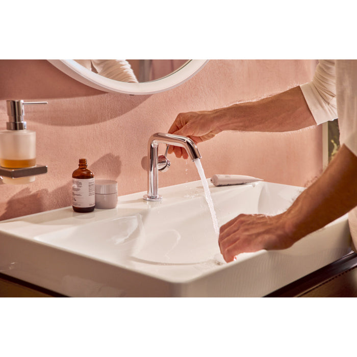 Hansgrohe Tecturis S Single Lever Basin Mixer 110 Fine Coolstart Ecosmart+ Without Waste Set - Unbeatable Bathrooms