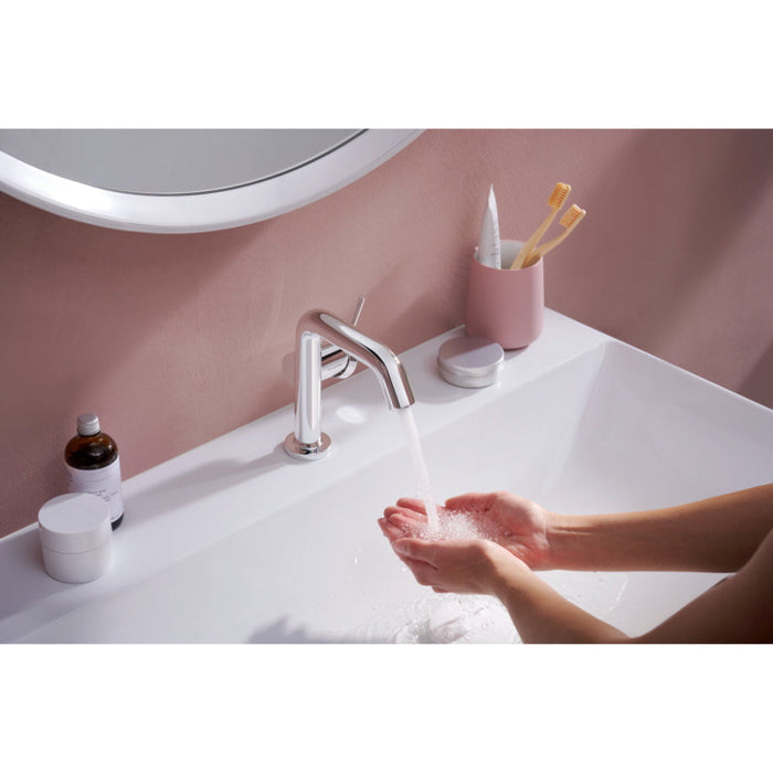 Hansgrohe Tecturis S Single Lever Basin Mixer 110 Fine Coolstart Ecosmart+ Without Waste Set - Unbeatable Bathrooms