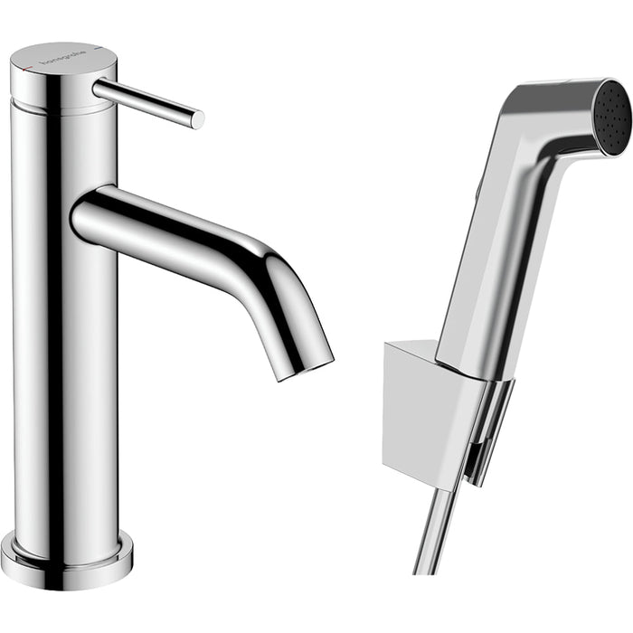 Hansgrohe Tecturis S Single Lever Basin Mixer 110 with Bidette Hand Shower and Shower Hose 160 cm - Unbeatable Bathrooms