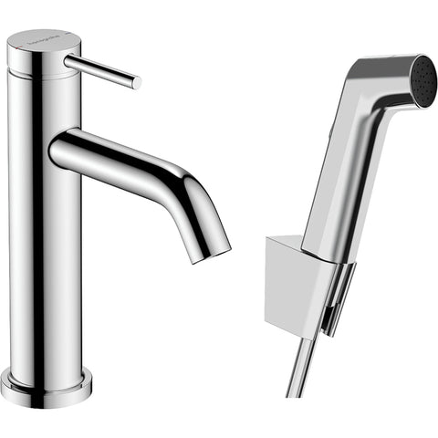 Hansgrohe Tecturis S Single Lever Basin Mixer 110 with Bidette Hand Shower and Shower Hose 160 cm - Unbeatable Bathrooms