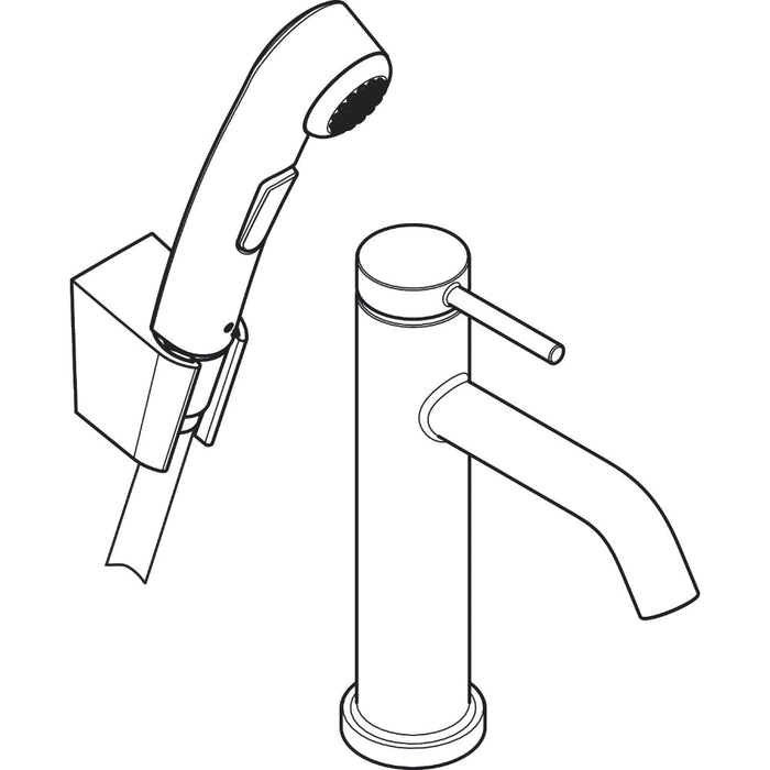 Hansgrohe Tecturis S Single Lever Basin Mixer 110 with Bidette Hand Shower and Shower Hose 160 cm - Unbeatable Bathrooms