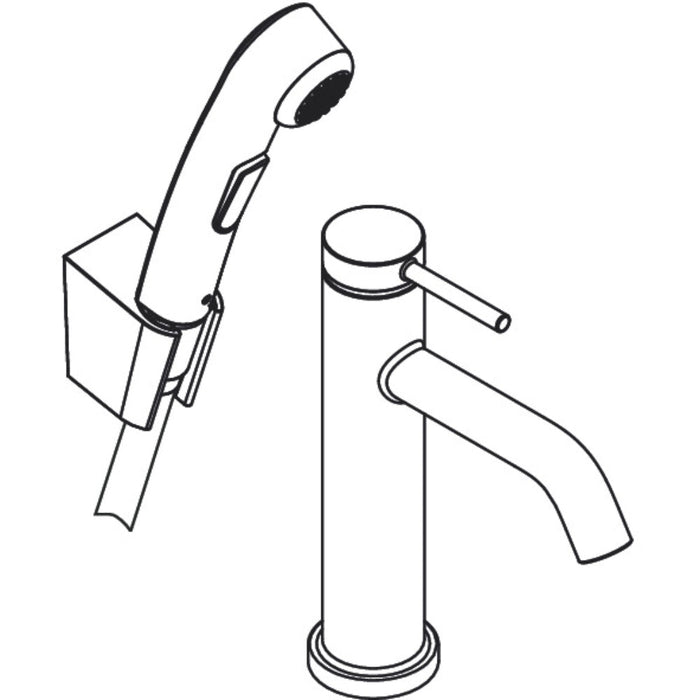 Hansgrohe Tecturis S Single Lever Basin Mixer 110 with Bidette Hand Shower and Shower Hose 160 cm - Unbeatable Bathrooms